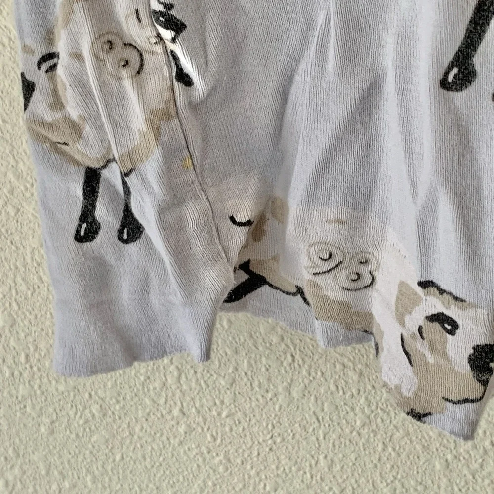NICK & NORA Women's Blue Counting Sheep Cotton Knit Pajama Set 3XL